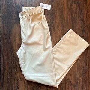 Abercrombie vegan leather 90’s straight pants